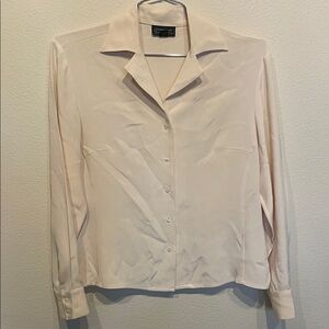 Silk Size 10 Classiques Entier Cream Blouse